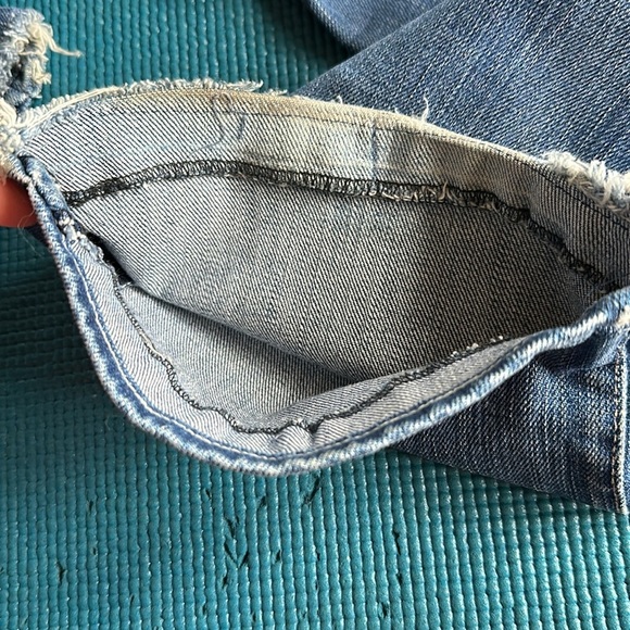 7 for all mankind Medium Wash Bootcut Distressed Jeans 26 - Picture 8 of 11